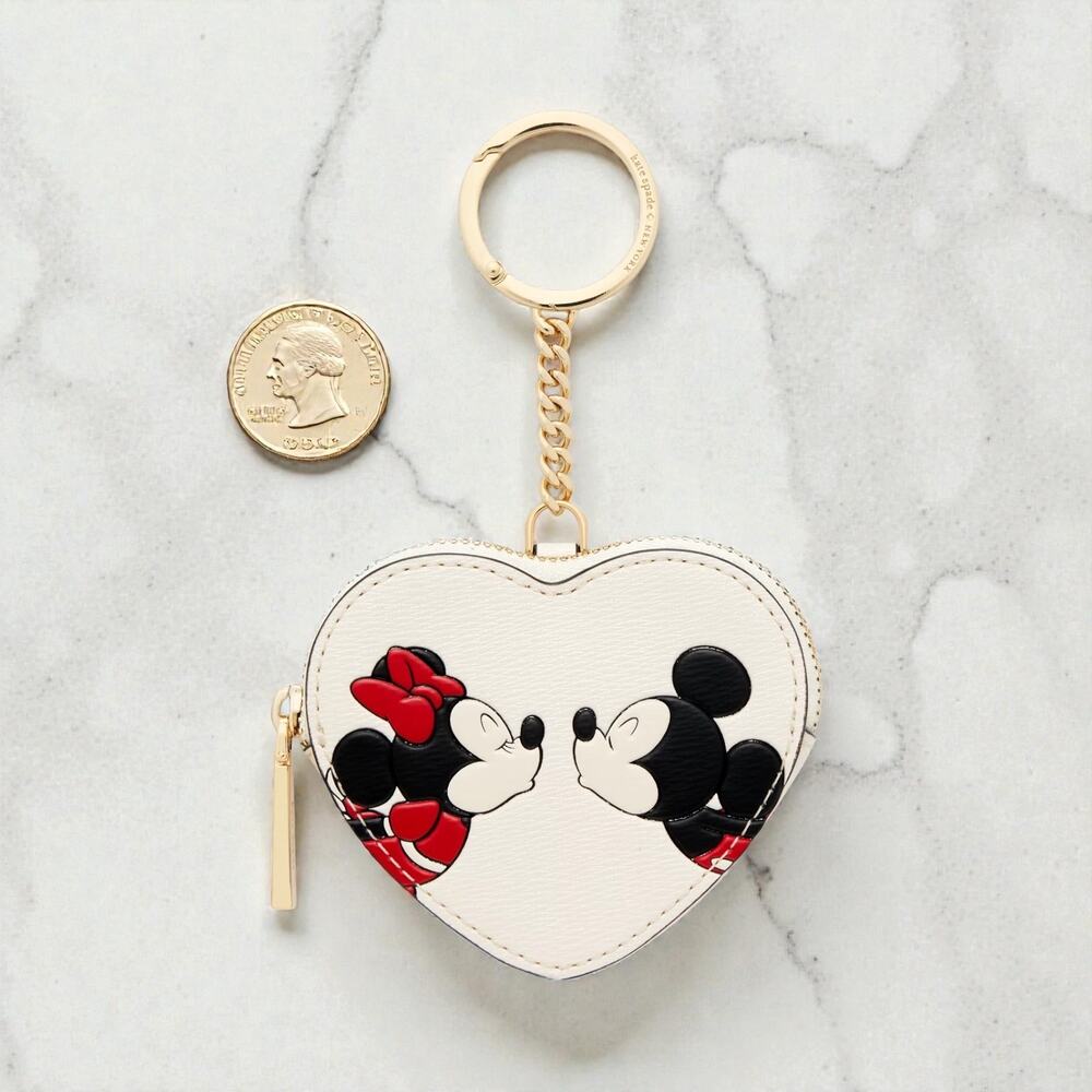 Disney X Kate Spade NY 3D Mickey & Minnie Coin Purse White KG657